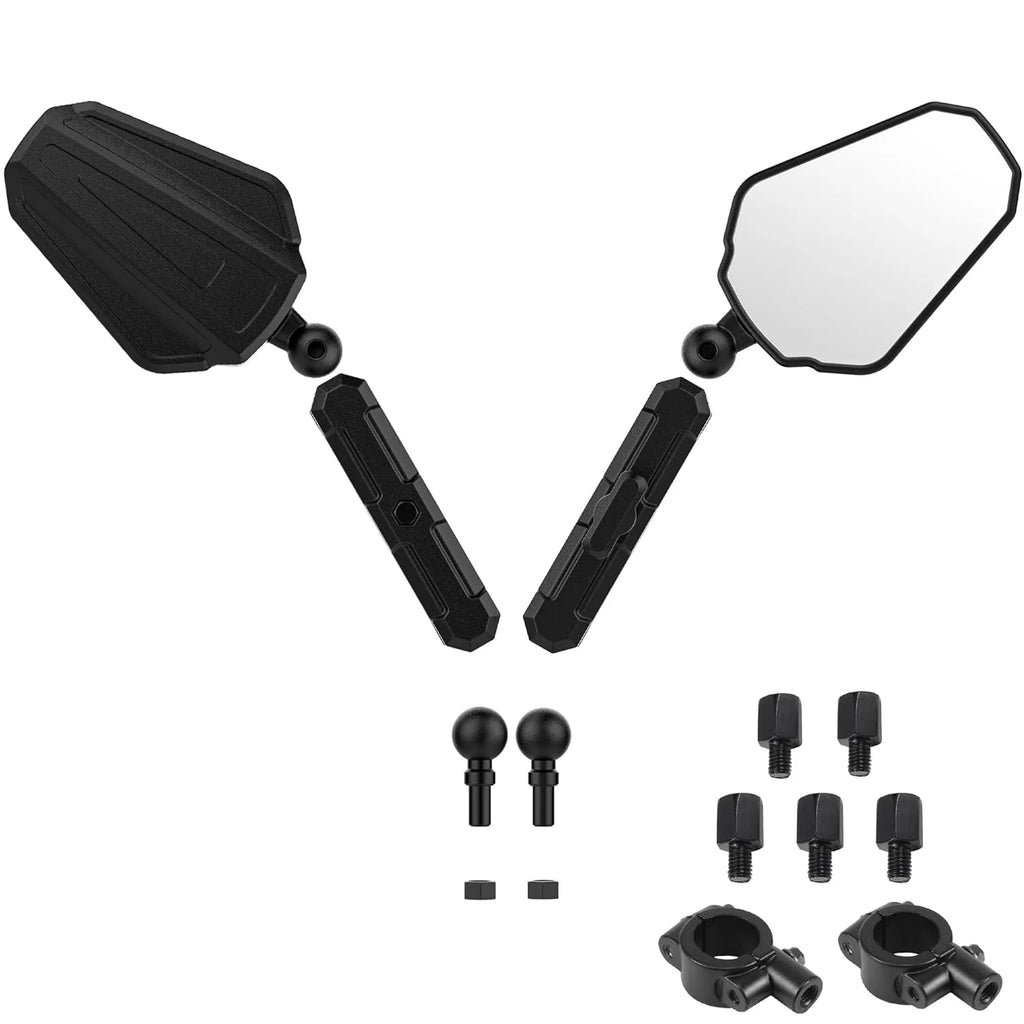 Double adventure 2.0 360 degree rotatable Side Mirror Adv (UNIVERSAL) compatible for all motorcycles - Ideal for Road and Off Road Bikes